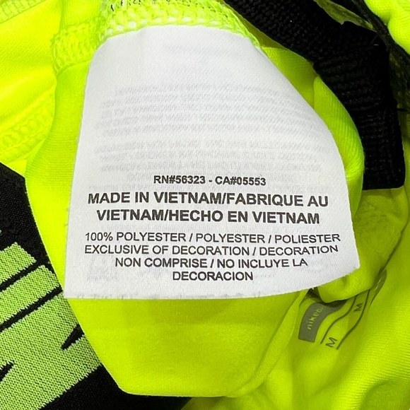 NIKE NEON YELLOW DRI-FIT ACTIVE ATHLETIC SHORTS - Picture 8 of 13